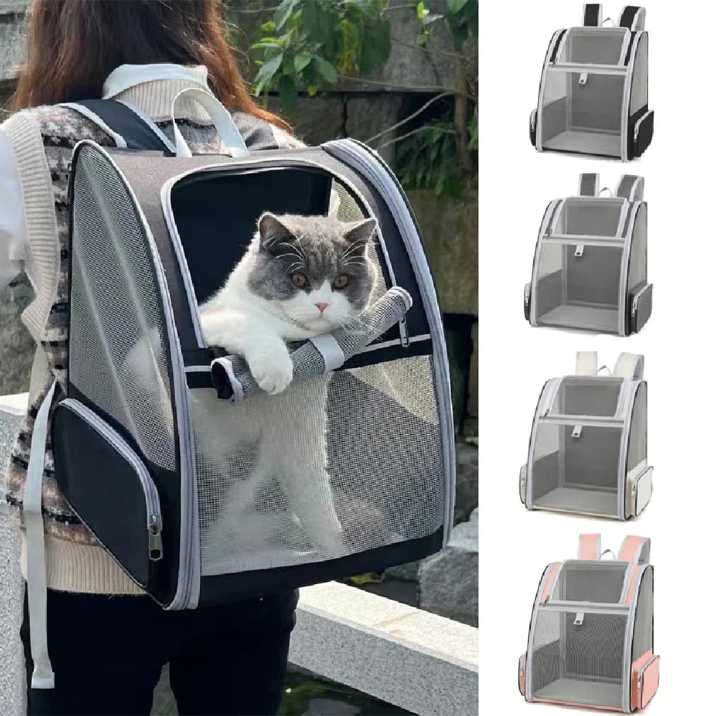 Pet Cat Carrier Bag Outdoor Travel Backpack for Cats Small Dogs Breathable Cat Carrying Bag Suitable for Cats Within 6kg