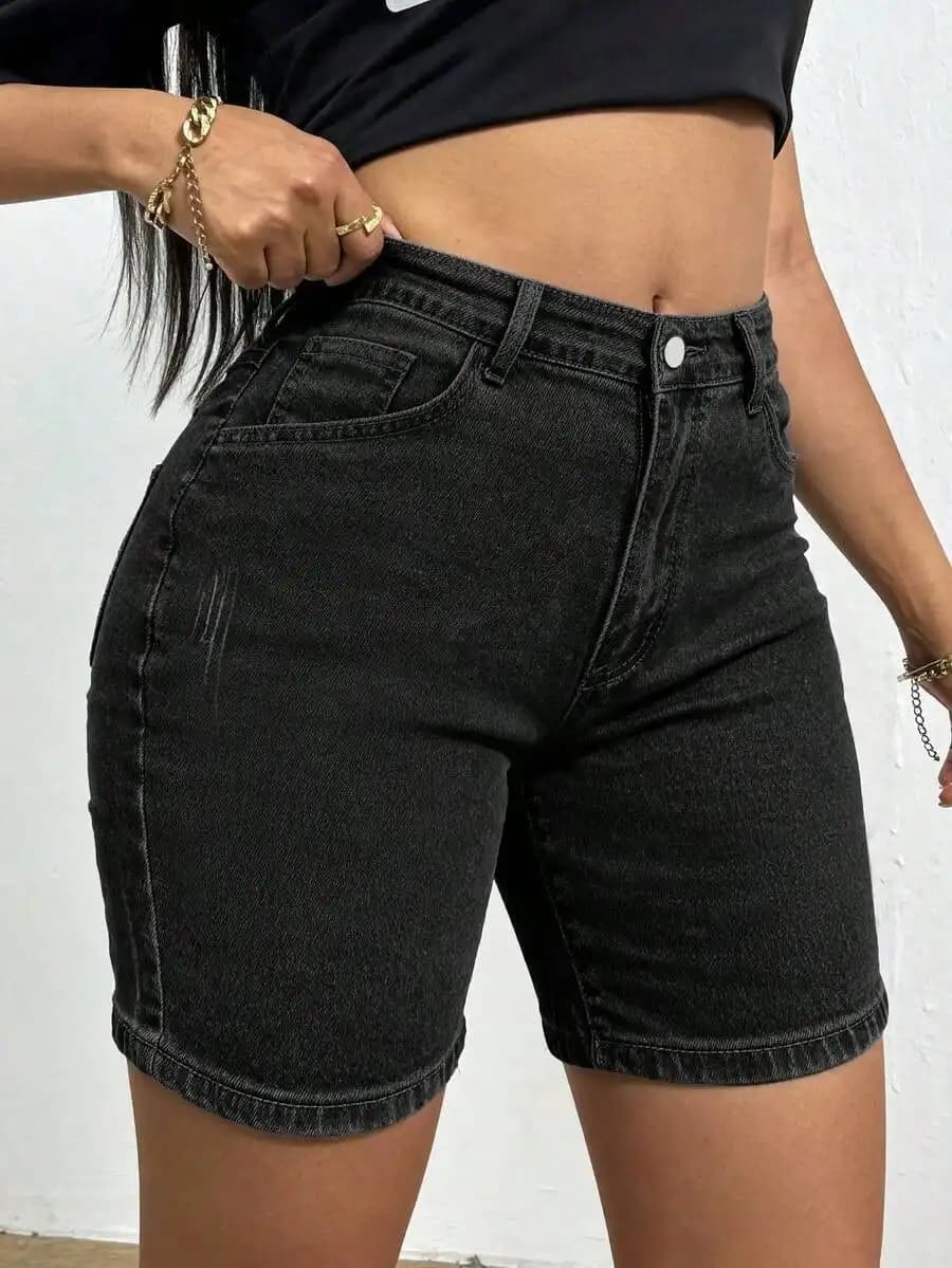 Pantaloncini elastici casual estivi da donna con decorazioni a baffi, adatti per vacanze, spiaggia, concerti, festival musicali, per creare un look da ragazza