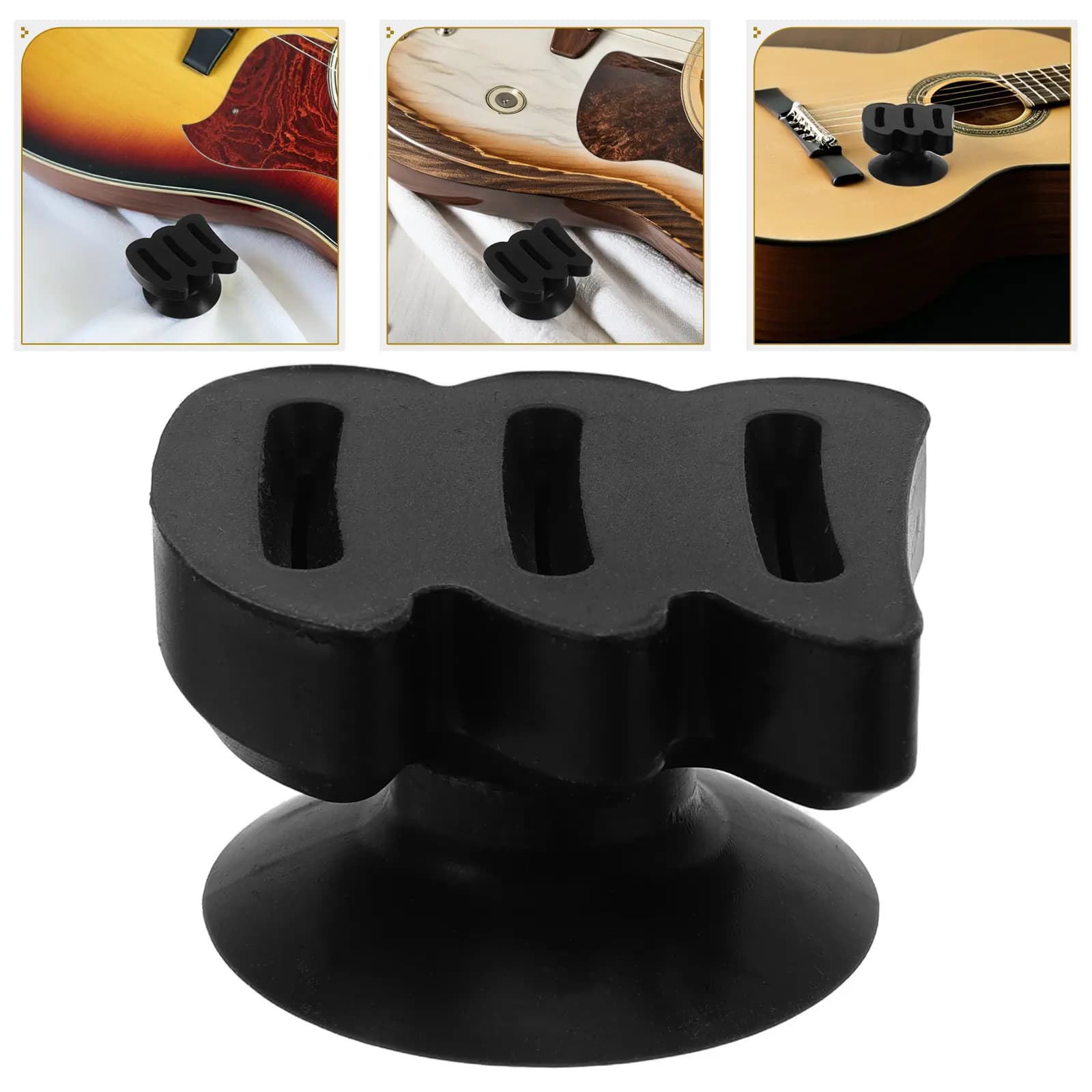 Supporto per plettri da chitarra in silicone con ventosa, leggero, portatile, facile da usare, per chitarra elettrica, classica e basso