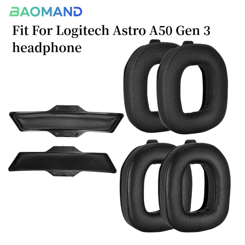 1 set Cuscinetti auricolari di ricambio Cuffie per Logitech Astro A50 Gen 3 Cuffie Memory Foam Fodera per cuscino auricolare