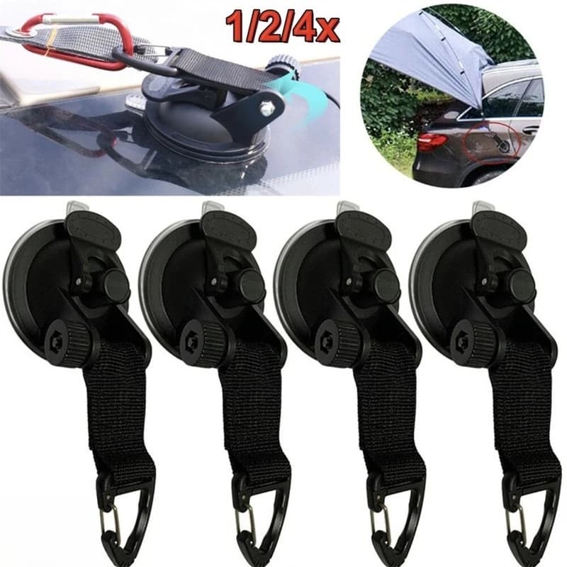 1/2/4 pezzi estate tenda per auto esterna ventosa accessori per baldacchino esterno per carichi pesanti riutilizzabile potente moschettone a ventosa