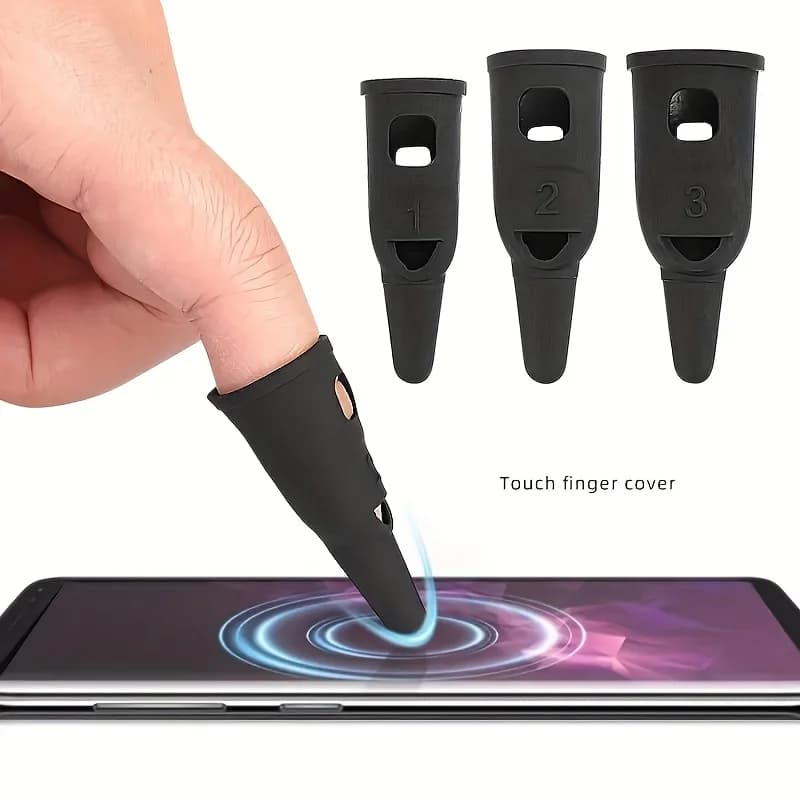 Guanto per dita touch screen S/M/L, copridito anti-sudore per gaming e disegno, senza batteria, protezione per cellulari e tablet