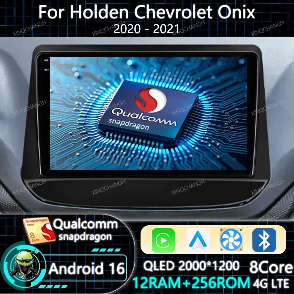 Android 16 Car Radio Carplay Auto For Holden Chevrolet Onix Cavalier 2020 2021 Navigation 4G WIFI 2DIN BT GPS QLED Qualcomm BT