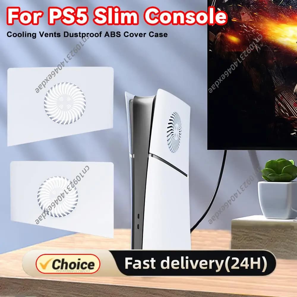 Guscio di Ricambio con Prese d'Aria, Cover Protettiva Anti-Graffio in ABS per Accessori PS5 Slim