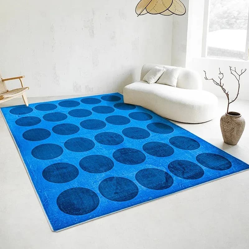 Nordic Modern Trendy Plaid Carpet Washable Comfort Soft Mats Non-slip Mat for Living Room Decor Rug Entrance Floor Area Doormat
