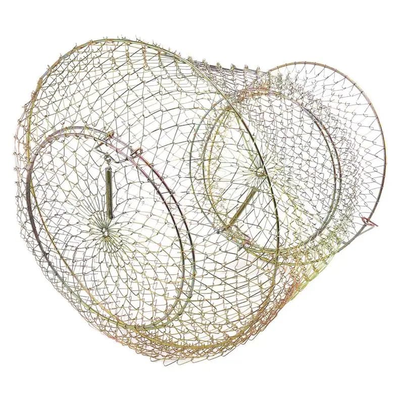 ABKV-2X Gabbia Pieghevole Portatile in Rete Metallica per Pesca, Trappola per Granchi e Gamberi, Cesto per Pesci
