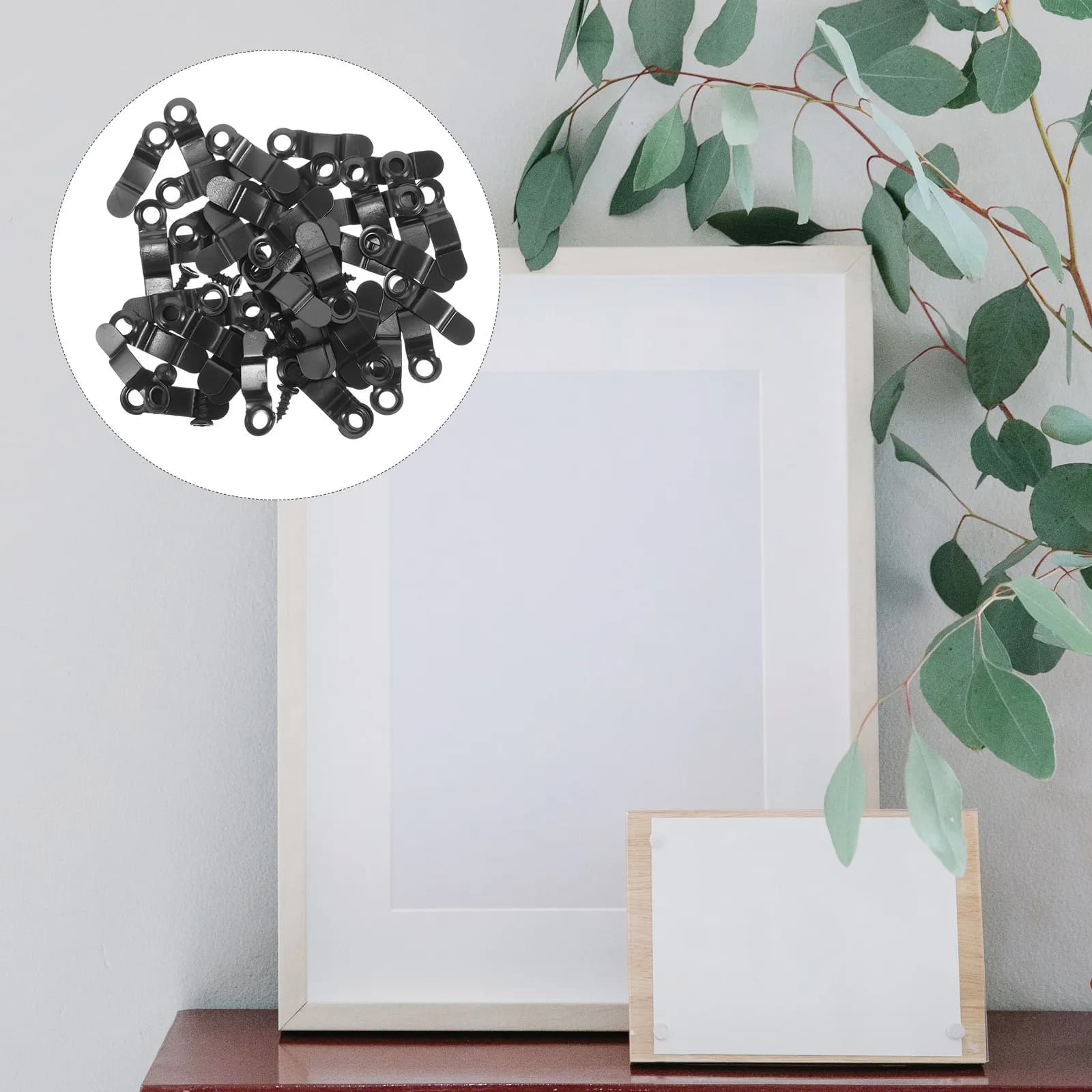 Set of 1 swivel button for frame, sturdy iron support clip for frame hanging, spare accessories for photo exposure