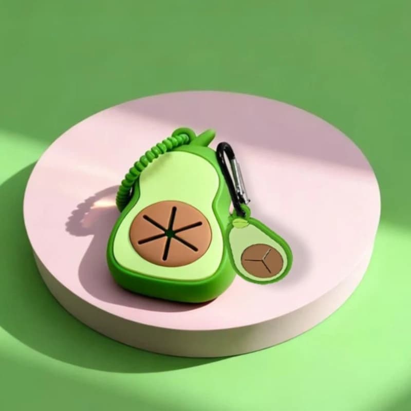 Dispenser per Sacchetti per Escrementi di Cane a Forma di Avocado, Porta Sacchetti in Silicone con Clip per Guinzaglio, Raccoglitore Portatile di Rifiuti per Cani