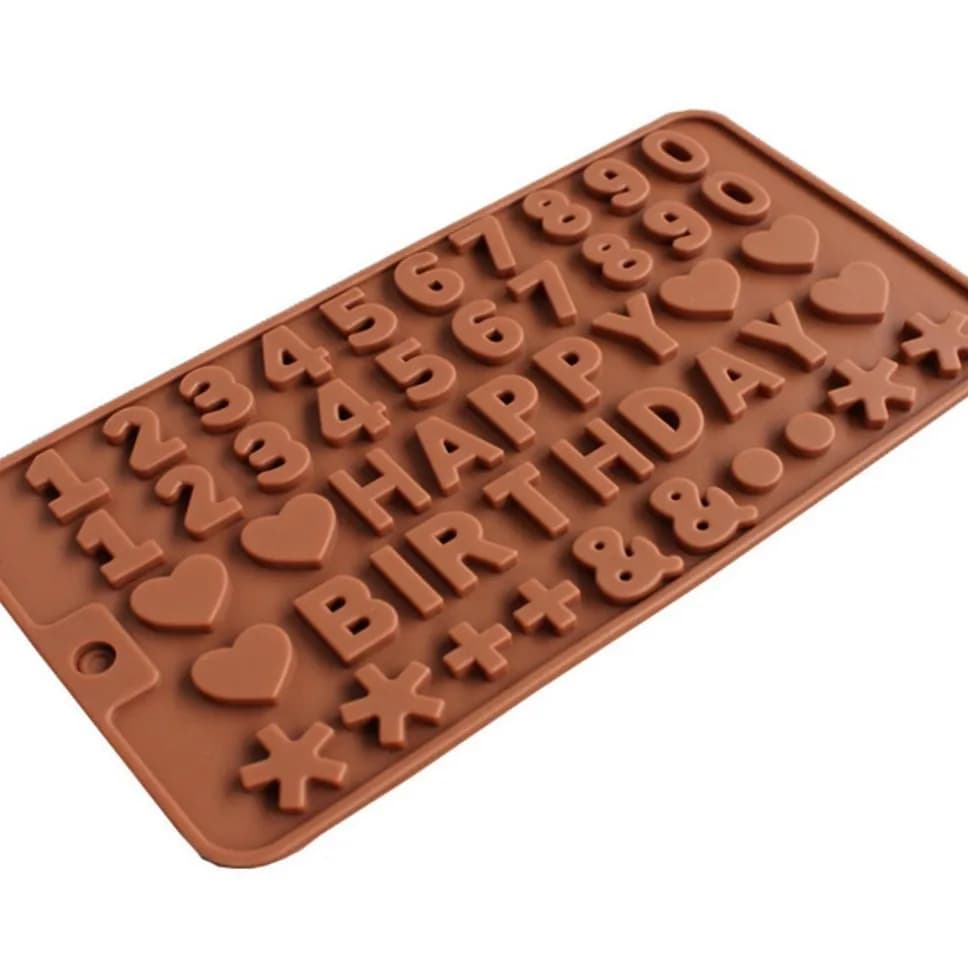Stampi in silicone per cioccolato con numeri e lettere, utensili da cucina, torte, biscotti, cubetti di ghiaccio, prodotti per la creazione di caramelle in resina per compleanno