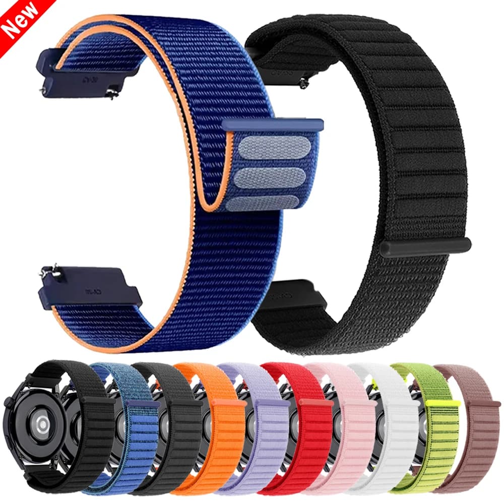 Cinturino in nylon da 20/22mm per Garmin Vivoactive 4 5 6 Venu Sq 2 3 Move Strap Forerunner 570 265/645 255 Bracciale sportivo musicale