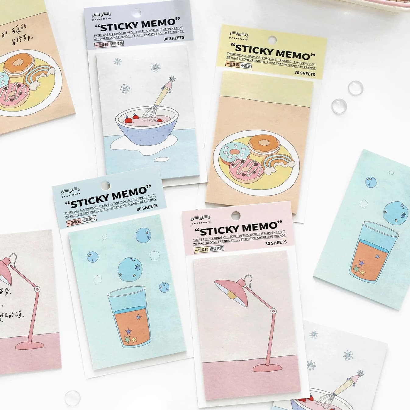 Some Soft Series N Times Sticky Notes Ins Style Writing Paper Convenient Memo Stickers Student Office Decorative Message Note