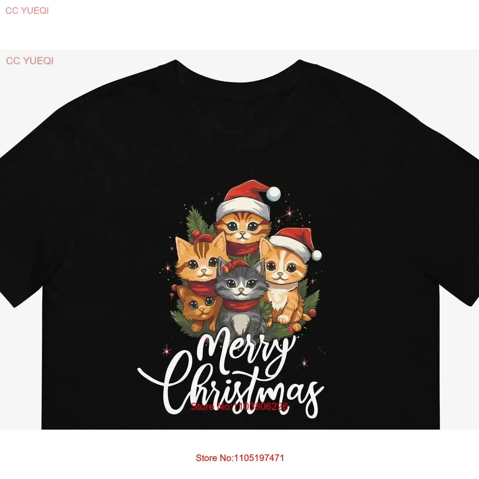 Camicia natalizia per gatti Merry Catmas Tree Mom Lover vintage Lavata Leggermente elegante homme moda Morbida Confortevole Versatile Casual