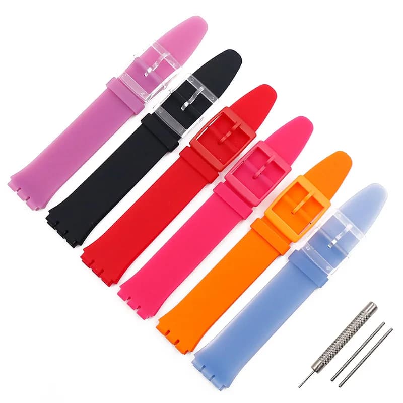 Cinturino in gomma da uomo da 16 mm compatibile per Swatch Cicada's Wing SFK397 SFK360 SFK361 cinturino per orologio da donna cinturino sportivo in silicone