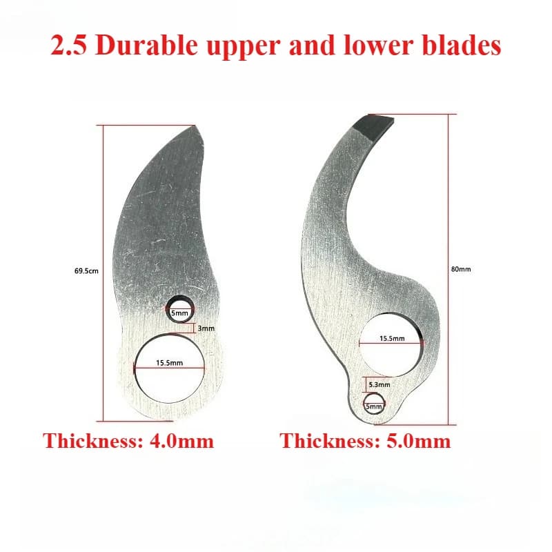 Suitable for lithium battery pruning shears blade 2.5/2.8/3.0/4.0/5.0 Electric scissors replacement blade