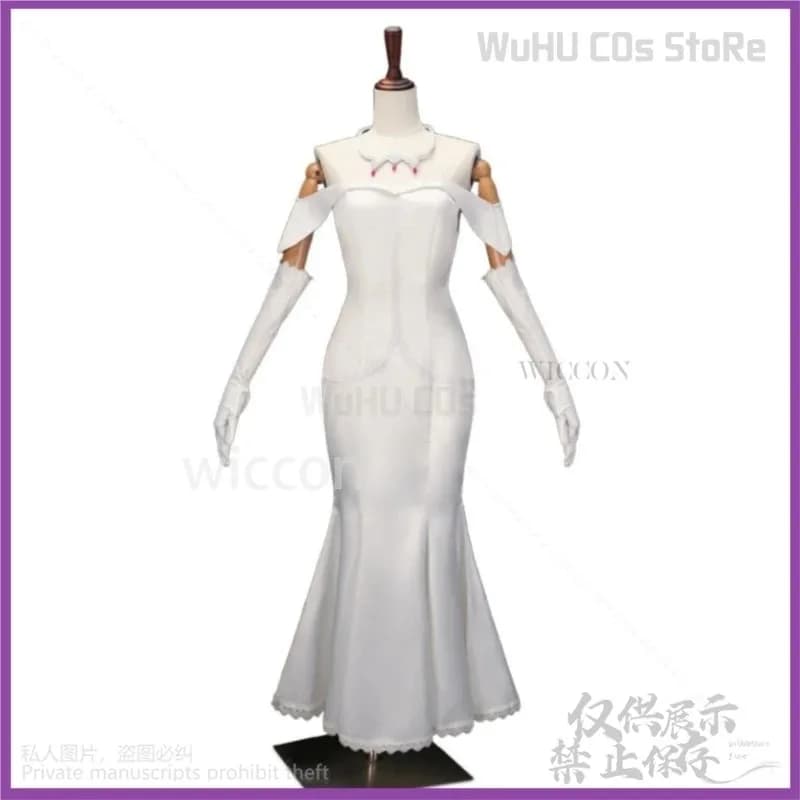 Anime Re: Vita in un mondo diverso da Zero Cosplay Emilia Costume Abito da sera bianco Parrucca Donna Abito di carnevale sexy Customizeda