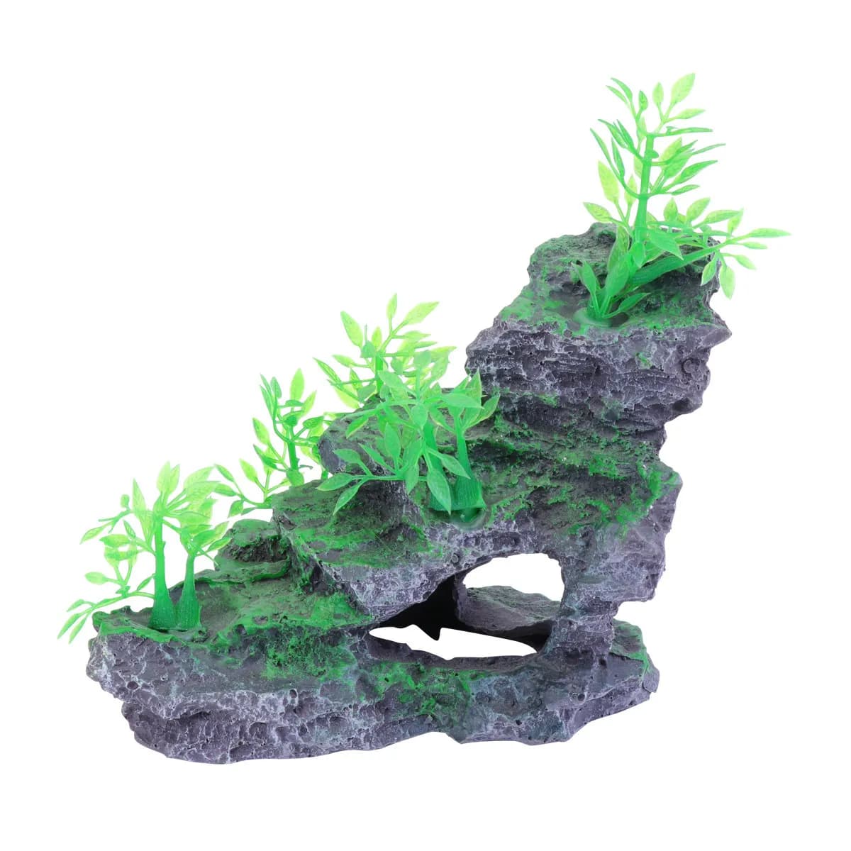 Decorazione Artificiale per Acquario, Piante in Resina per Paesaggistica, Ornamento Sicuro per Acquario, Accessori Realistici a Forma di Collina