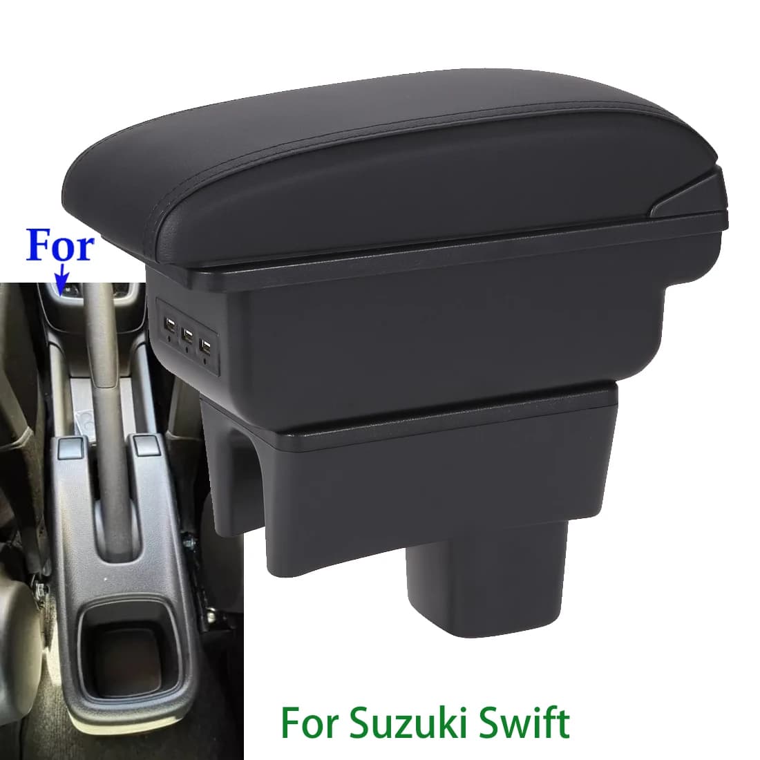 Per SUZUKI Swift bracciolo Box per Suzuki Swift bracciolo Auto Auto Storage Box braccio rinforzo aumentare i dettagli interni 2005-2025