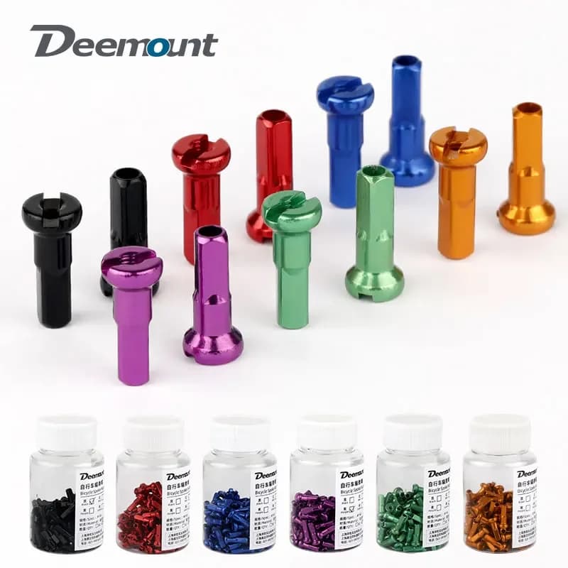 100 pz Tappi per raggi per bicicletta 2.0mm 14G 14mm 12mm 16mm Altezza Lega di alluminio CNC-anodizzato Tappi per ruote Parti MTB