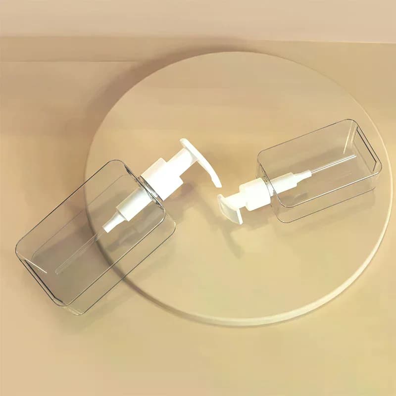 Bottiglia di lozione da appoggio con dispenser di sapone quadrato da 200/300 ml con pompa Dispenser di sapone liquido per lozione da bagno Bottiglia vuota riutilizzabile