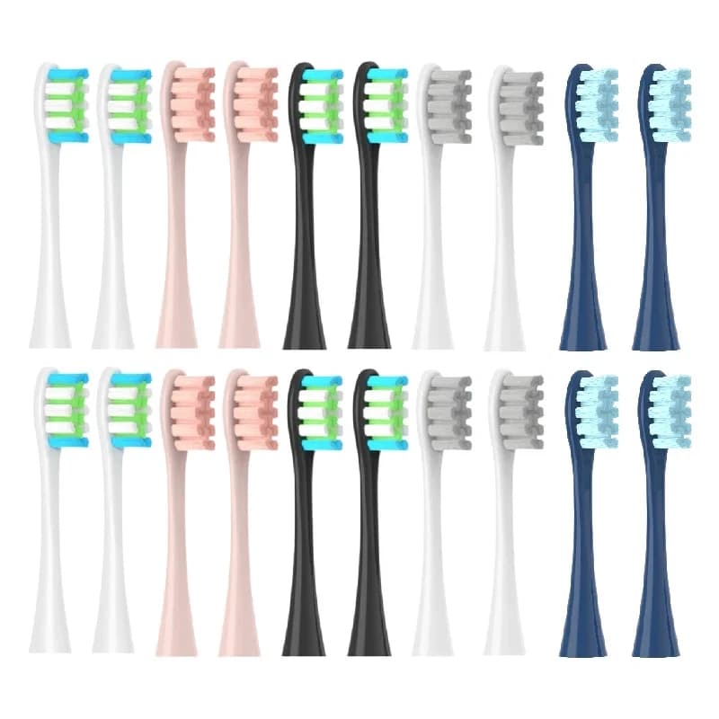 8 spare heads for brushes for Oclean X/ X PRO/ Z1/ F1/ One/ Air 2 /SE/Flow DuPont nozzles with soft bristles and suitable for vacuum cleaner