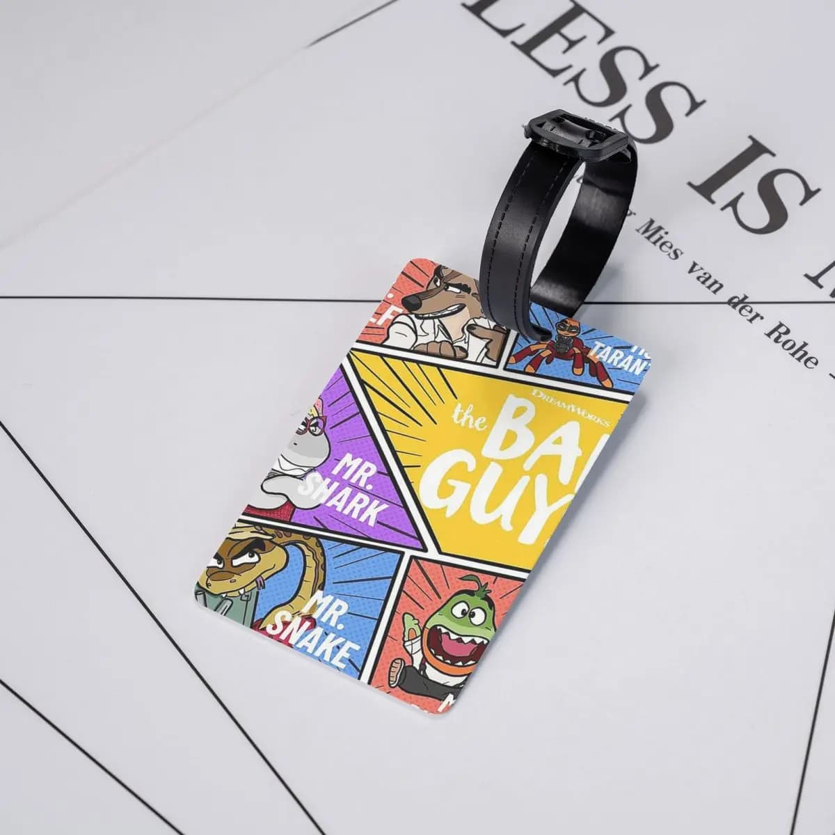 Etichette per Bagagli 'The Bad Guys', Accessori per Valigie, Tag per Bagaglio da Viaggio, Porta Etichetta con Nome e Indirizzo