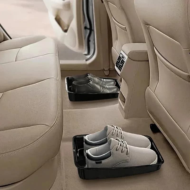 Vassoio portaoggetti per auto sotto il sedile - Scatola organizer multifunzionale per scarpe per interni auto, accessori auto resistenti per organizzare le scarpe