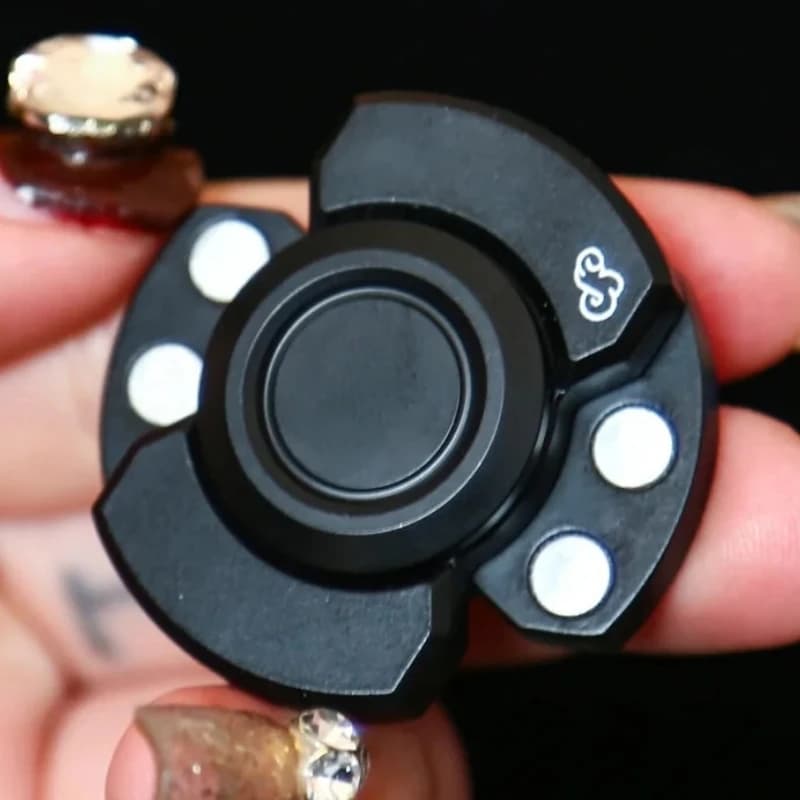 Spinta magnetica Moneta Spingendo Carta Fidget Spinner Sensoriale Giocattolo antistress Cursore meccanico tattile Antistress Alleviare l'ansia