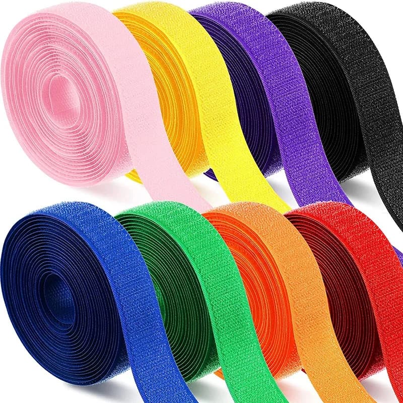 2 m/paia colorato cucire su nastro con gancio e anello di fissaggio non adesivo nastro in tessuto di nylon fai da te nastro ad incastro chiusura per cucire