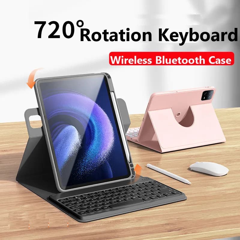 Custodia con tastiera Bluetooth Mouse per Huawei Matepad SE 11 2024 Custodia AGS6-W09 con portapenne Cover in pelle TPU