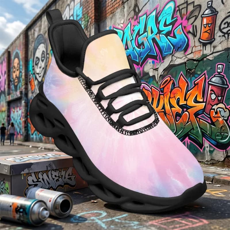 Women's and men's wide-fit light-colored sneakers and loafers - Breathable fabric upper/Sole，Cushioned lace-up round-toe shoes，S