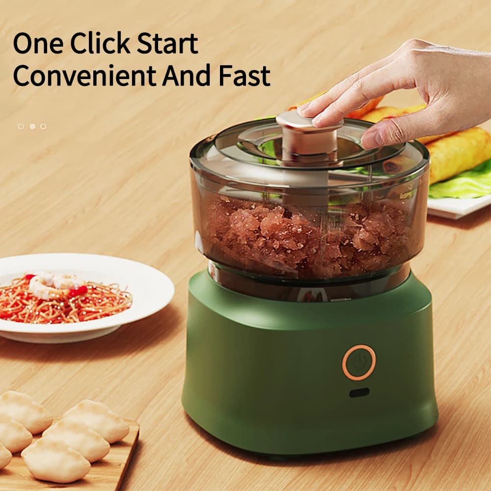 Tritacarne elettrico multifunzionale da 350ml macchina da cucina senza fili frullatore per aglio macchina per alimenti per bambini trituratore per alimenti da cucina