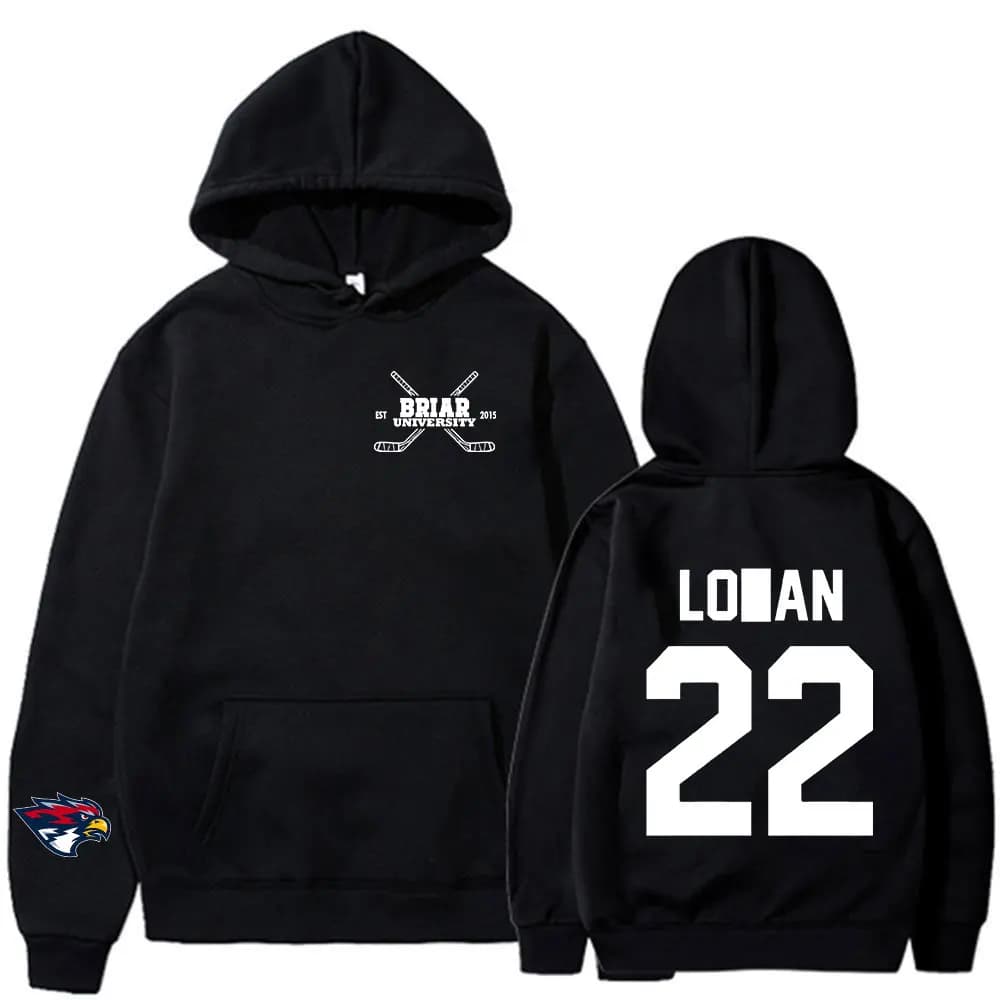 Logan 22 Off Campus TV Series Briar University Hockey Hoodies Men's Women Casual Fleece Long Sleeves Hooded Sweatshirts Pullover