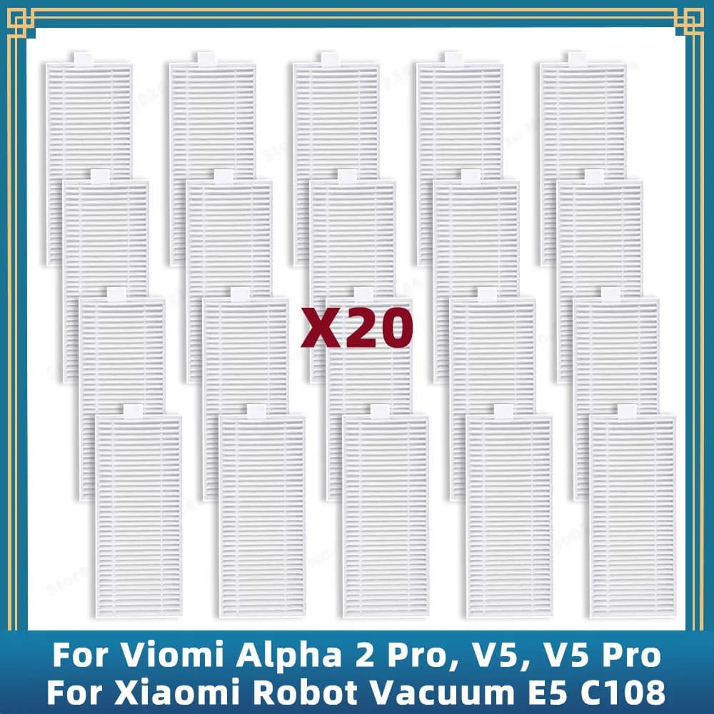 Filtro Hepa compatibile per Xiaomi Robot Vacuum E5 C108 / Viomi Alpha 2 Pro / Viomi V5, V5 Pro accessori per parti di ricambio