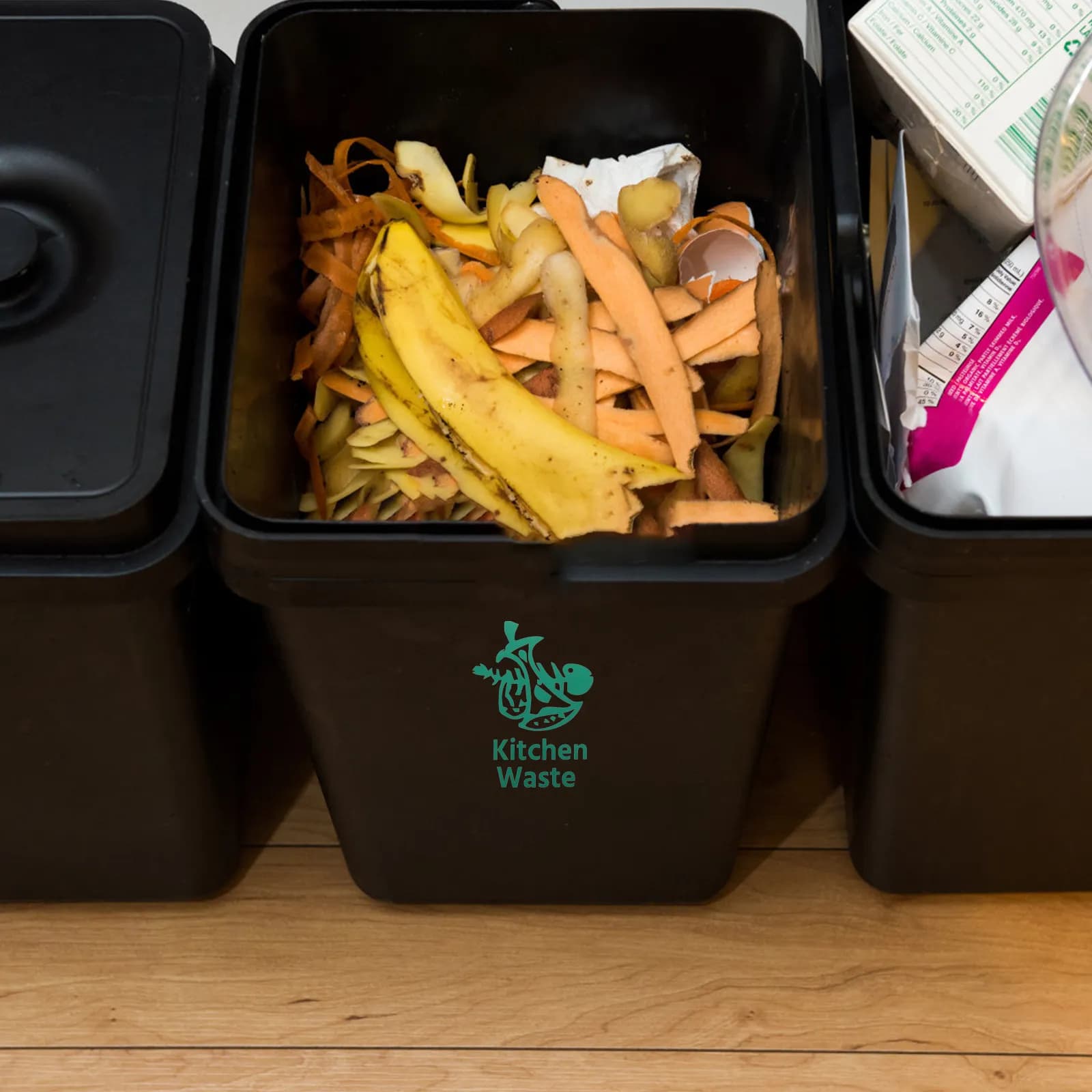 5 Pezzi Adesivi per la Classificazione dei Rifiuti, Impermeabili e Resistenti all'Usura, Etichette per la Raccolta Differenziata per Bidoni della Spazzatura