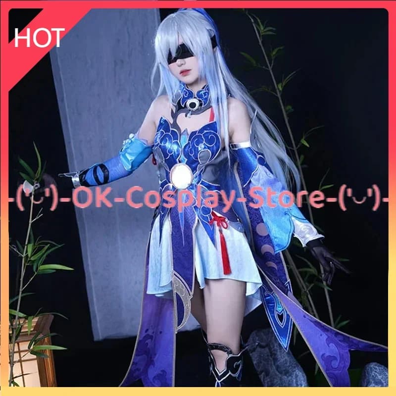 [Su misura] Jingliu Costume Cosplay Gioco Honkai Star Rail Vestito Cosplay Vestito da festa Abiti anime Uniforme di carnevale di Halloween