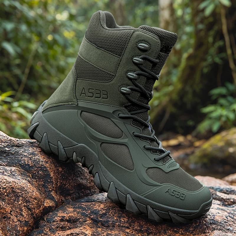 Men Climbing Shoes Tactical Boots Outdoor Field Training Shoes Breathable Mountain Hiking Shoes Sneakers Non-slip Hunting Boots