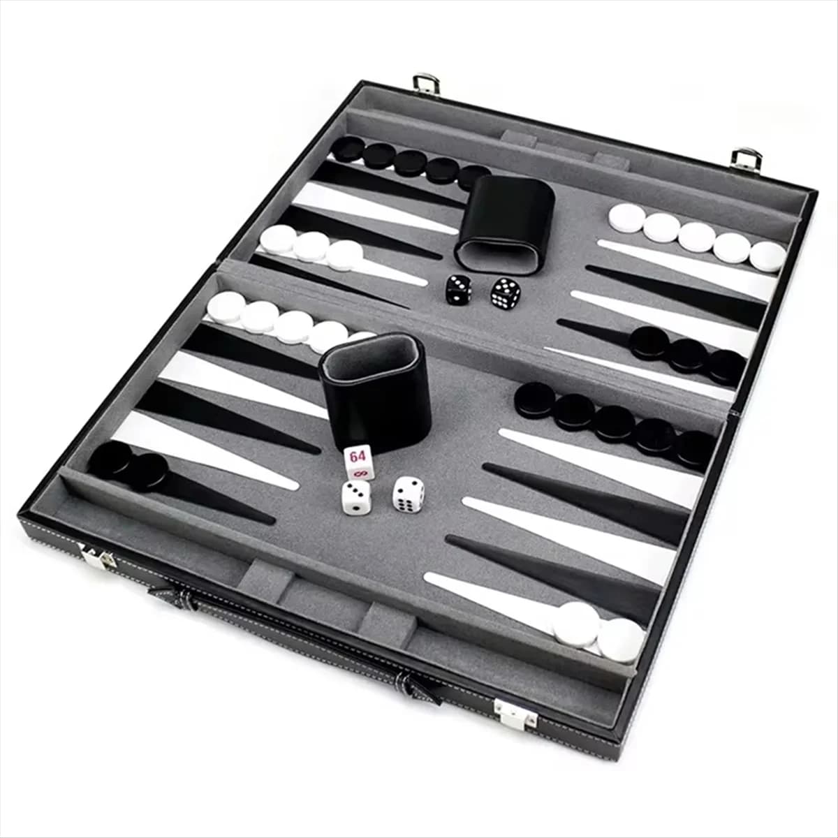 Vendita Gioco da tavolo classico con custodia in pelle Tavolo pieghevole, confezione regalo, set da gioco portatile per backgammon strategico da viaggio per adulti