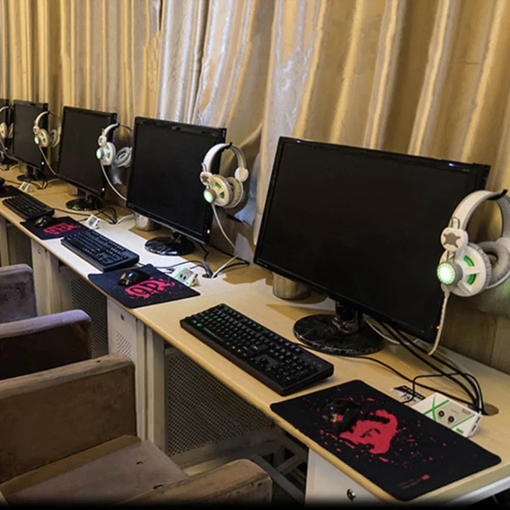 Supporto per cuffie da 6 pezzi per cuffie da gaming, ufficio, camera da letto, studio, appendi cuffie, espositore portatile per auricolari