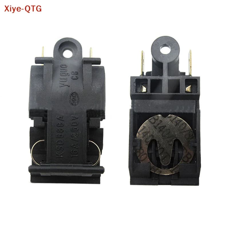 NEW Set 2 Pieces Thermostatic Switch Black 13A/16A 250V for Electric Kettle, Kitchen Accessories