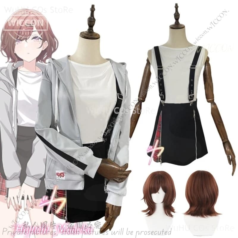 Higuchi Madoka Cosplay Halloween costume Anime Woman Wig Game THE IDOLM Cos STER BRINOSI color dress daily Woman Halloween