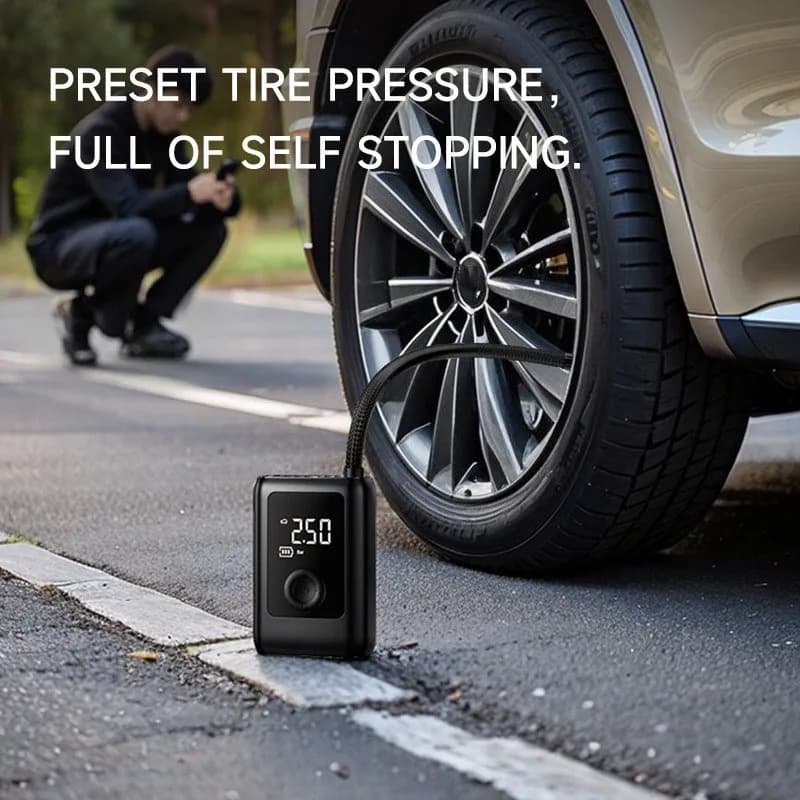 Mini Compressore d'Aria Elettrico Portatile Senza Fili per Auto, Moto, Bici e Palloni