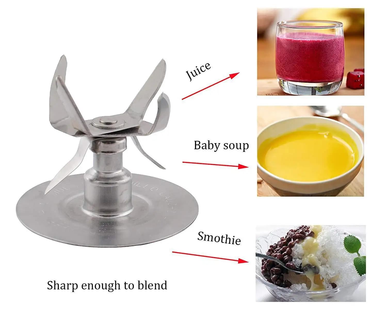 Lama per Frullatore a 4 Foglie Compatibile con Oster, Coltello di Ricambio per Frullatore e Spremiagrumi, Accessorio da Cucina