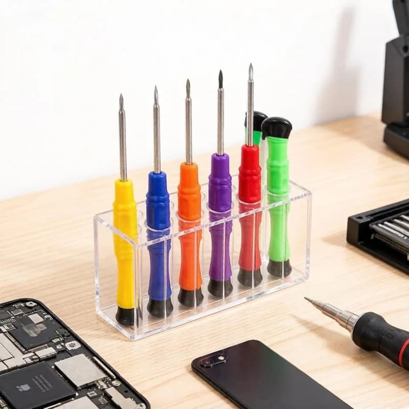 Kit di Cacciaviti di Precisione Mini con 45 Punte in Acciaio e Impugnatura Ergonomica Antiscivolo per Riparazione di Orologi, Occhiali, Tablet, Ventilatori e Telecomandi