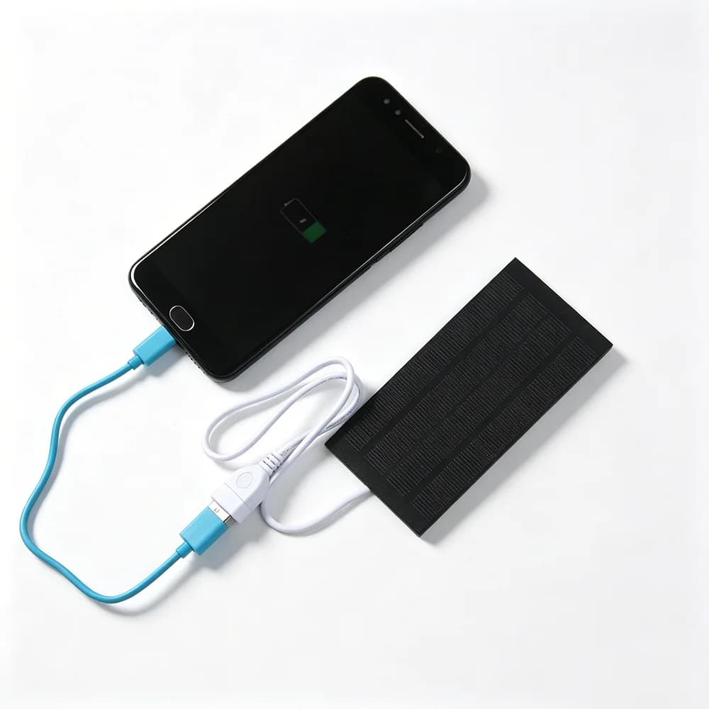2 Pezzi Pannello Solare PET da 1.2W 5V Monocristallino con Uscita USB per Power Bank iPhone Ricarica Rapida Telefono Cellulare 120*60MM