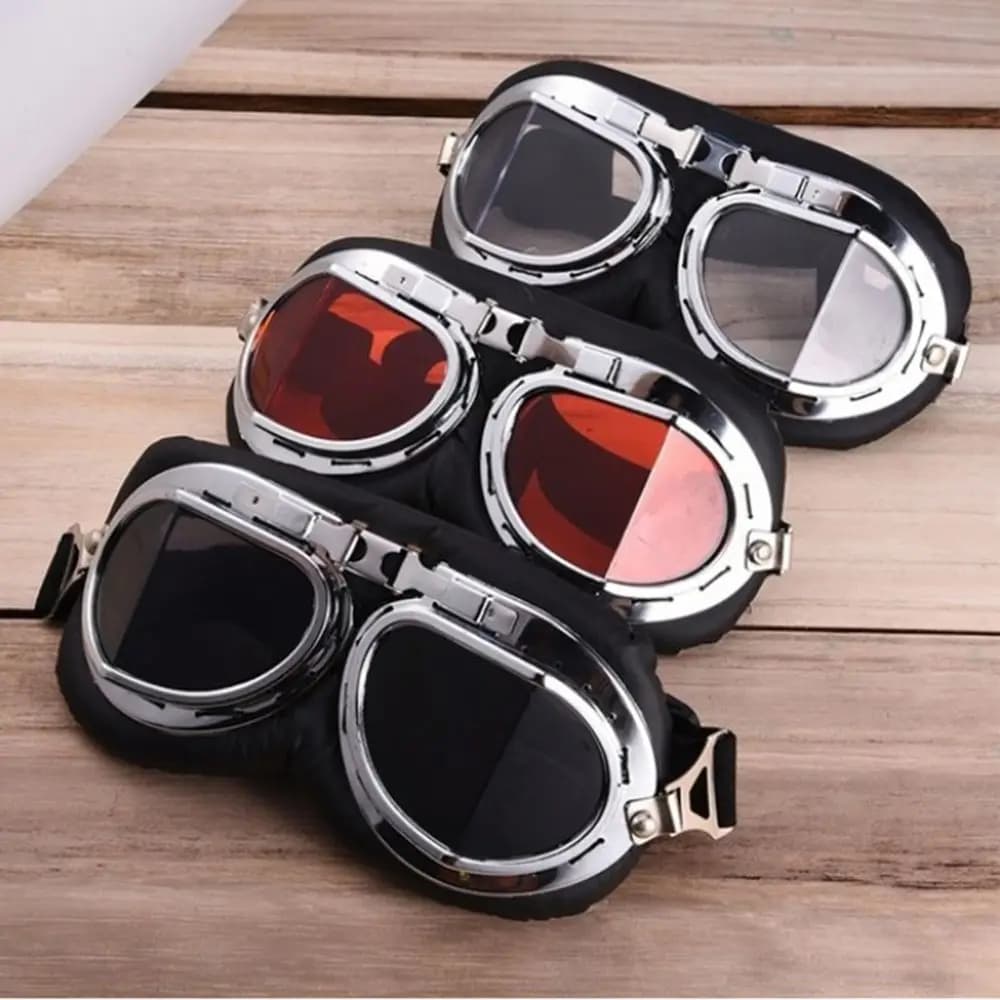 Lens Frame Sunglasses Protective Gears Snowboard Cruiser Scooter Retro Goggles Pilot Motorcycle Glasses
