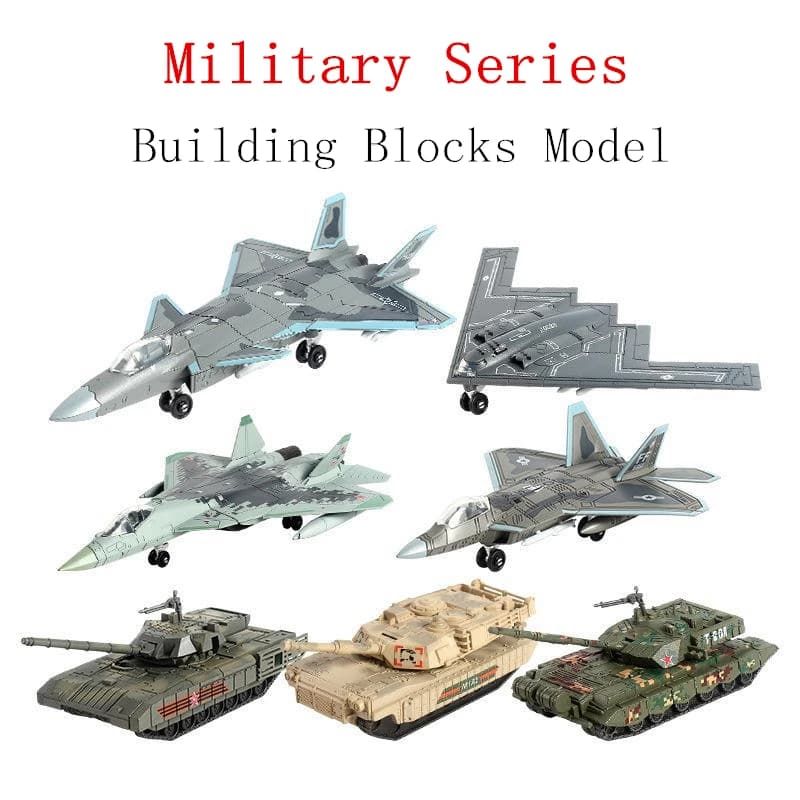 Creativo Militare Serie Building Blocks Multi-Purpose Fighter F22 Carro Armato di Battaglia Principale M1A2 Modello di Elicottero Giocattoli Per Il Ragazzo Regalo di Natale