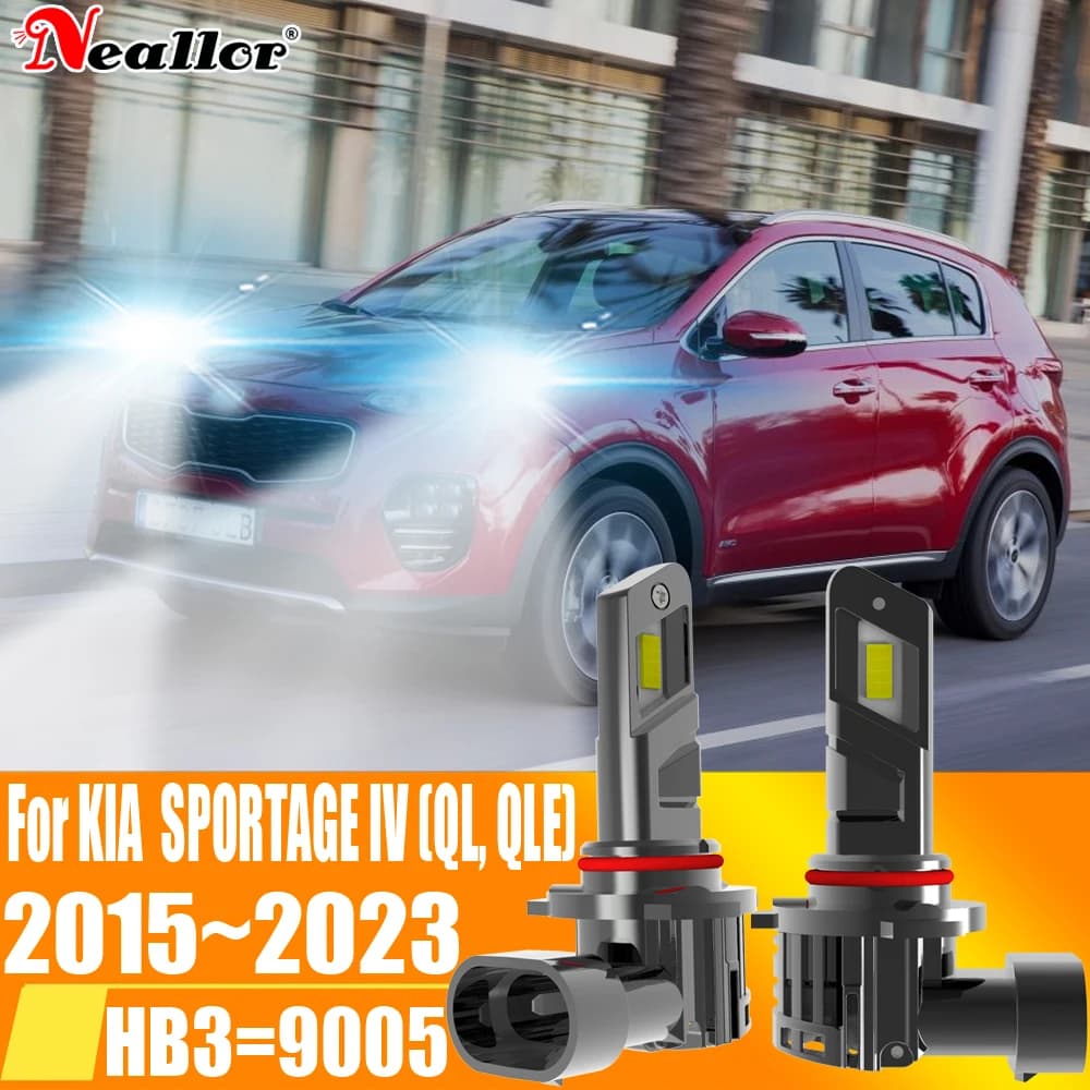 HB3 9005 Faro A Led Canbu Lampadina Per Auto Ad Alta Potenza 6000K Xenon Luce Bianca Drl Moto Diodo Lampada 12v 55w Per Kia Sportage 2015 ~ 2023