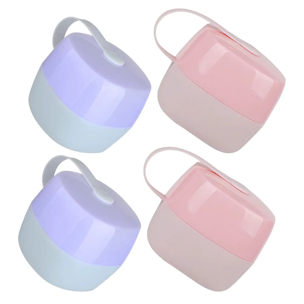 Set di 4 Scatole Porta Ciuccio, Custodia per Ciuccio Portatile, Organizzatore da Viaggio Compatto, Contenitore Sicuro e Carino per Neonati