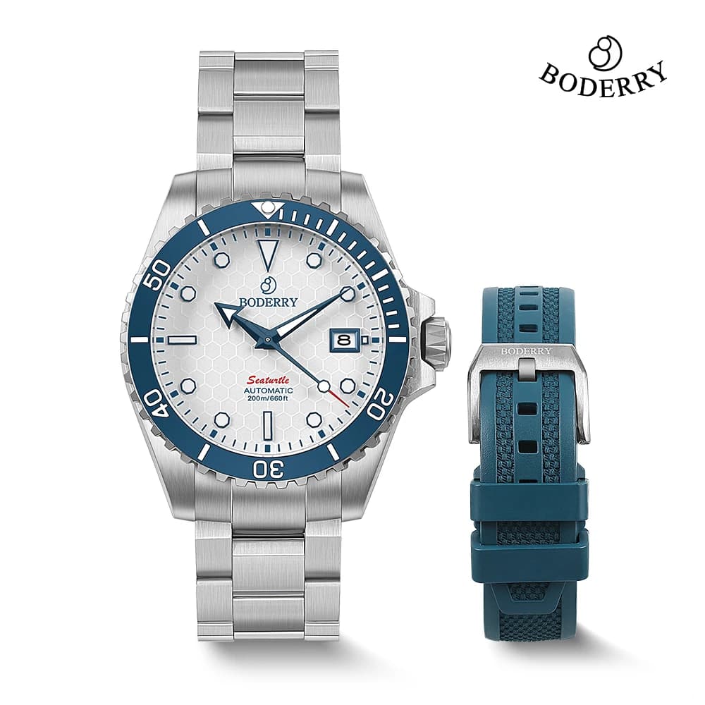 Boderry Titanium Diver Orologio da polso meccanico automatico da uomo per Seiko Sport 200M Orologi di lusso impermeabili con regalo gratuito
