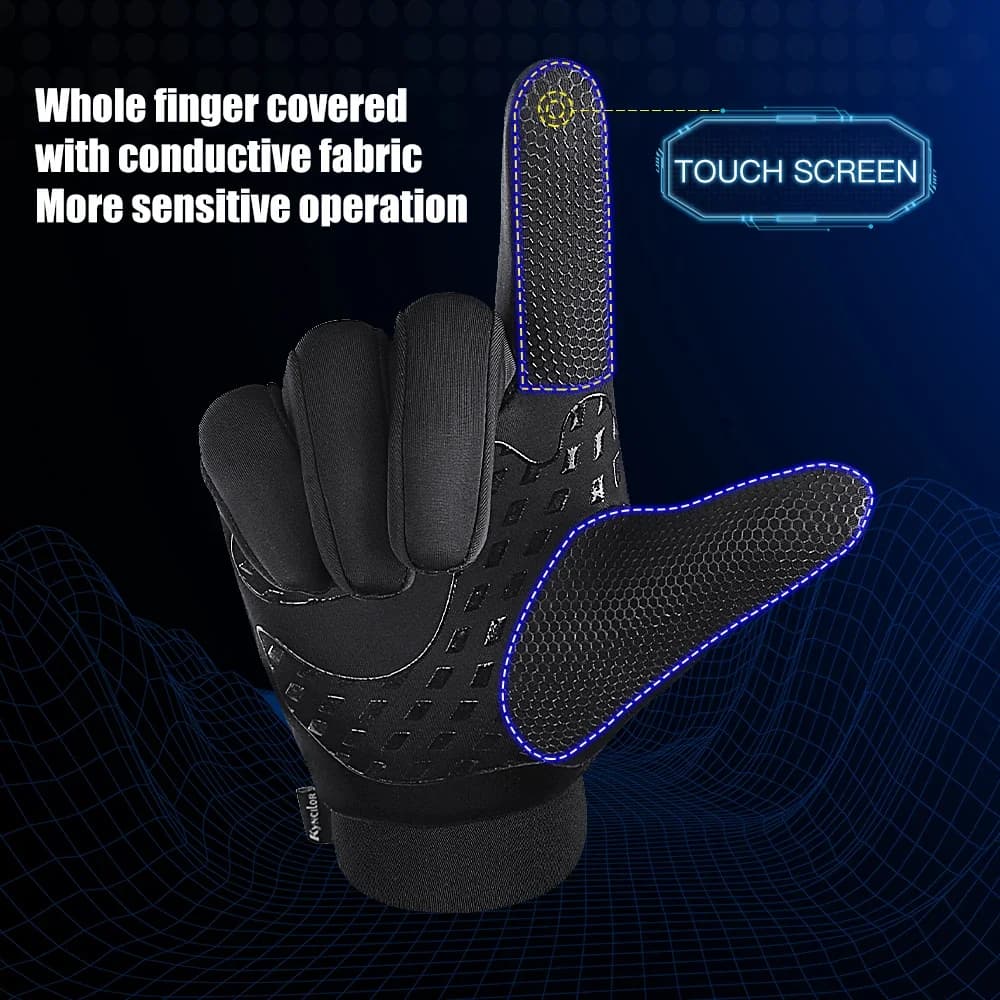 Guanti Invernali Unisex con Touchscreen - Impermeabili, Antivento e Caldi, Design con Cerniera Antiscivolo per Ciclismo e Sport Invernali